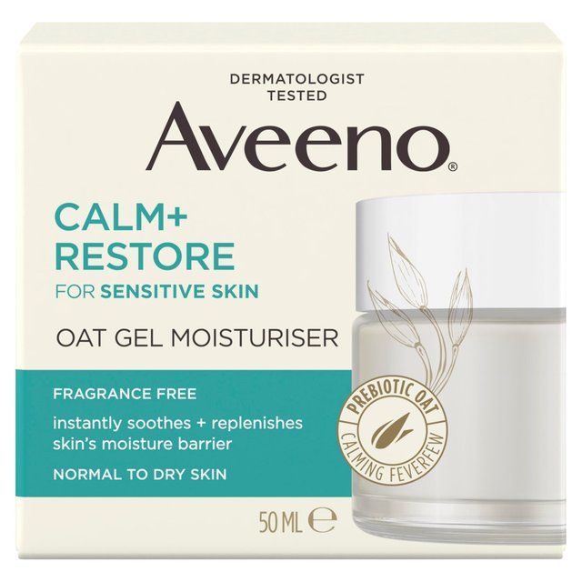 Aveeno Face Calm and Restore Oat Gel Moisturiser 50ml - McGrocer