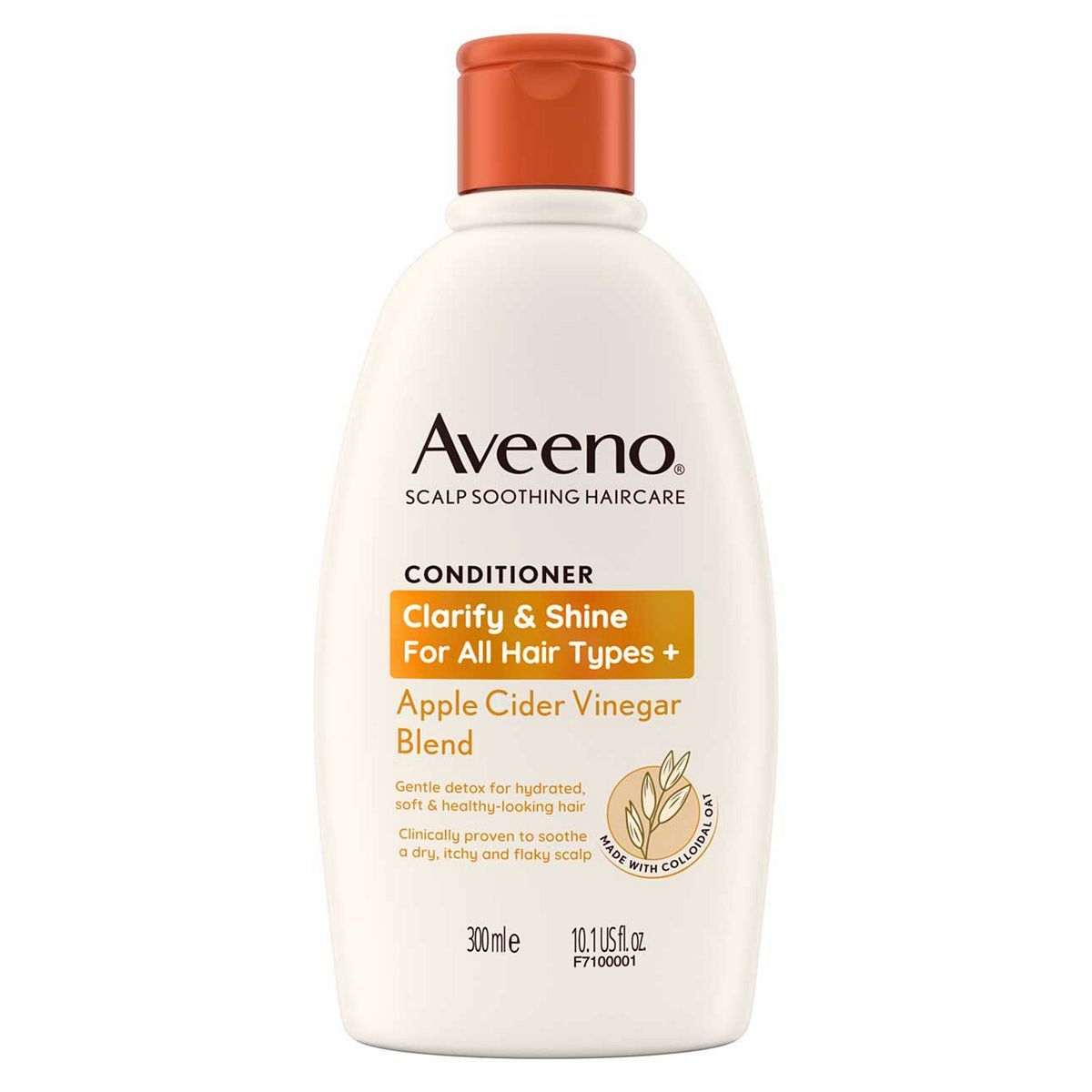 Aveeno Haircare Clarify and Shine+ Apple Cider Vinegar Conditioner 300ml - McGrocer