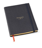 Aspinal of London Grained Leather Bound A5 notebook - British product