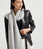 Brunello Cucinelli cashmere silk diamond yarn sequin scarf, imported from the UK