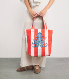 Harrods Embellished Octopus Tote Bag 100% cotton (British brand)