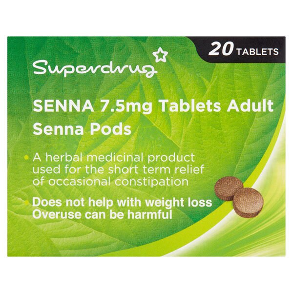 Superdrug Senna  7.5mg Tablets x 20 GOODS Superdrug