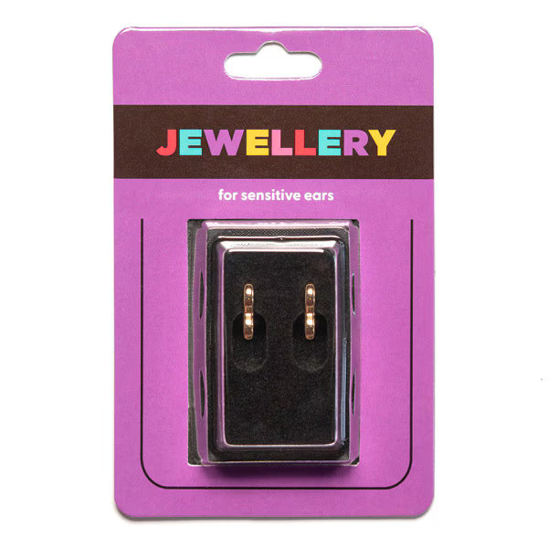 Sensation gold plated heart huggy hoops small (British brand)