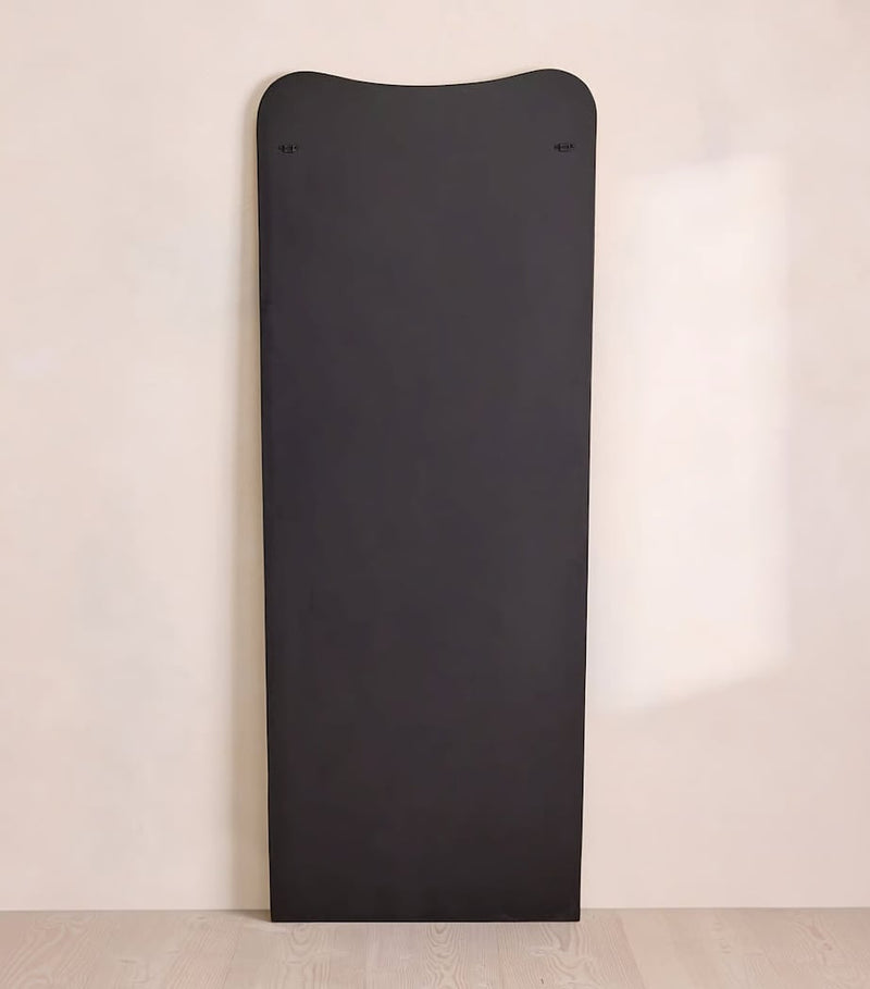 Soho Home Cooper antiqued brass floor mirror, imported from the UK