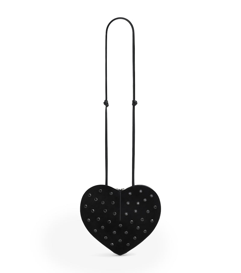 Alaïa suede embellished Le Coeur shoulder bag, imported from the UK