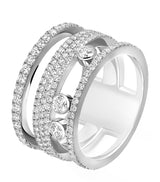 Harrods Messika Move Romane White Gold and Diamond Large Ring (1.00ct)- Buy online at McGrocer