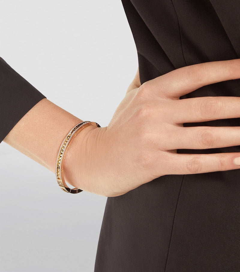 Bvlgari B.zero1 yellow gold diamond bangle - British product