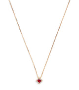 Harrods Suzanne Kalan Rose Gold Ruby and Diamond Mini Princess Pendant Necklace- Buy online at McGrocer