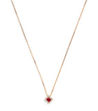Suzanne Kalan rose gold ruby diamond mini princess pendant necklace (British brand)