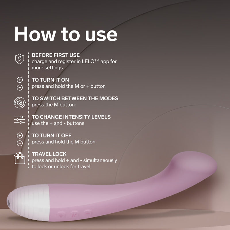 LELO MOKA G-spot vibrator soft pink - British product