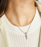 Eva Fehren blackened white gold and diamond dagger necklace - British product
