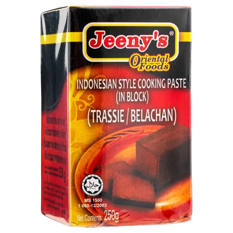 Jeeny's shrimp paste Trassie Belachan block (British brand)
