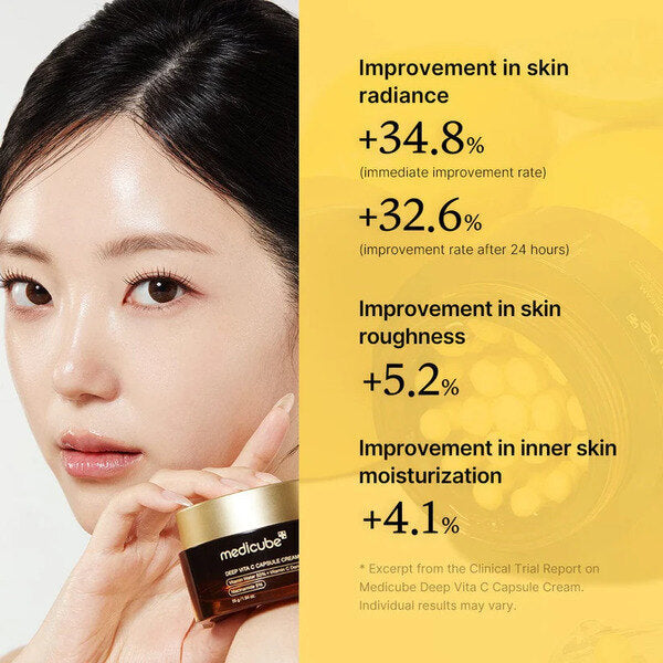 Medicube Deep Vita C Capsule Face Cream 55g, imported from the UK