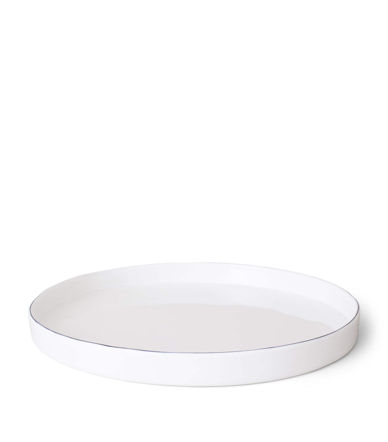 Feldspar fine bone china cobalt round tray 34cm - British product