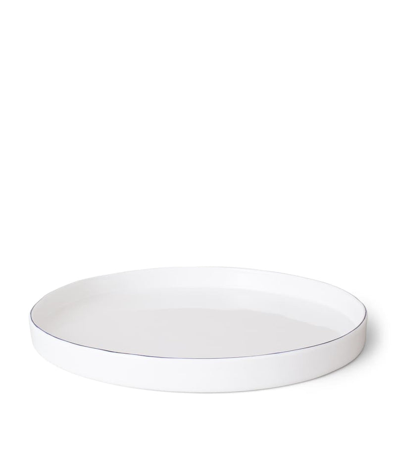 Feldspar fine bone china cobalt round tray 34cm - British product