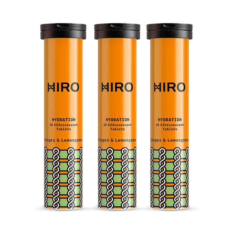 HIRO electrolyte tablets Ginger & Lemongrass 20 tablets (British brand)