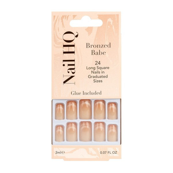 Nail HQ Square Bronzed Nails 24 Pieces, imported from the UK