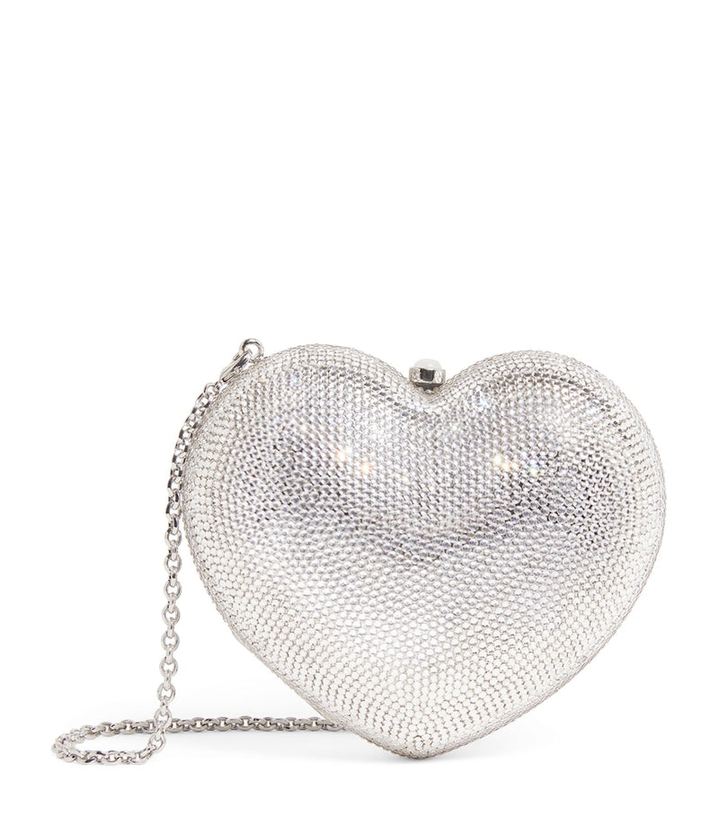 Judith Leiber heart-shaped crystal clutch bag, imported from the UK