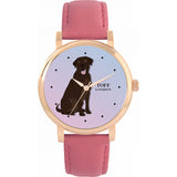 Superdrug Toff London Pink Ladies Brown Labrador Retriever Dog Watch, 38mm- Buy online at McGrocer