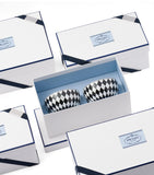 Prada porcelain chequerboard rice bowls 12cm, imported from the UK