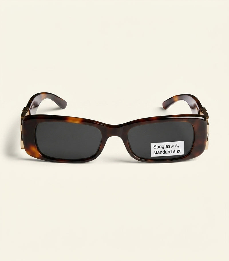 Balenciaga Dynasty rectangle sunglasses tortoiseshell acetate (British brand)