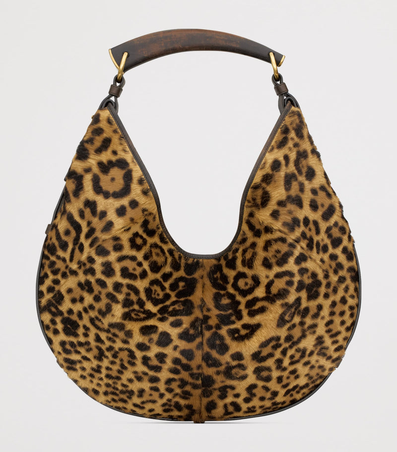 Saint Laurent medium leopard print shoulder bag - British product
