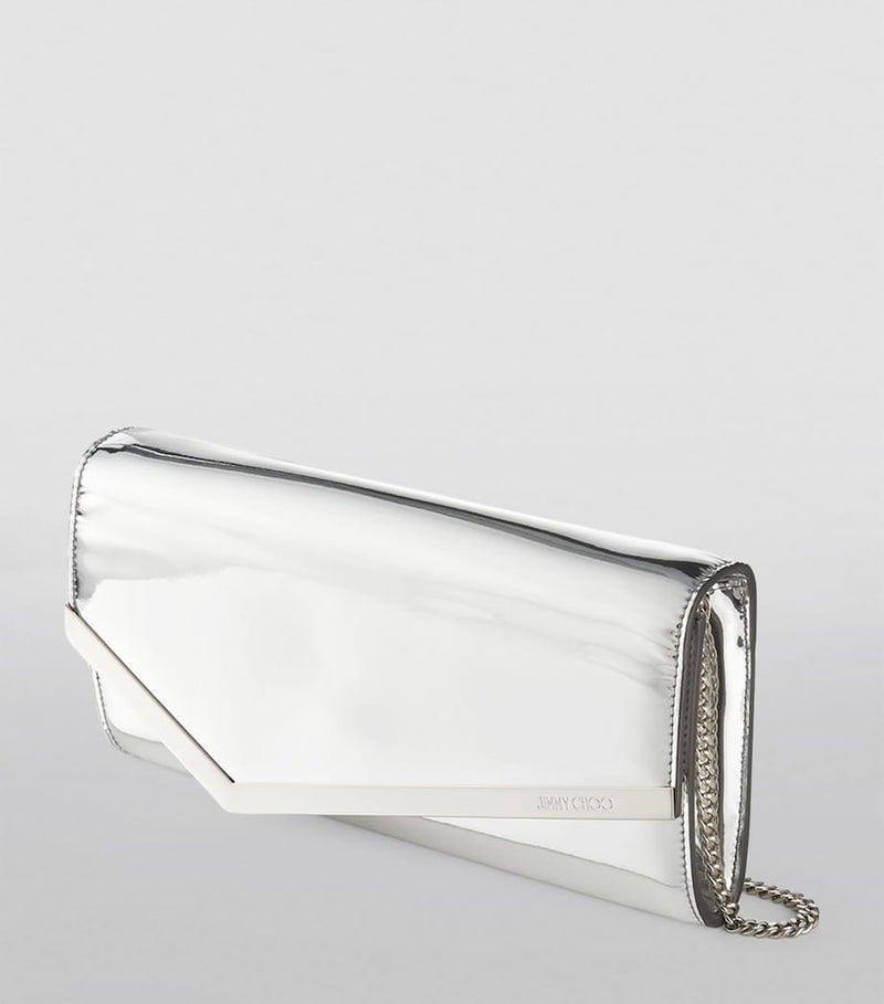 Jimmy Choo Emmie clutch bag with chain strap, imported from the UK