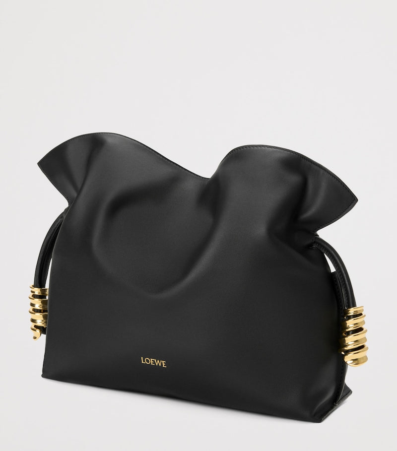 LOEWE medium leather Flamenco clutch bag (British brand)