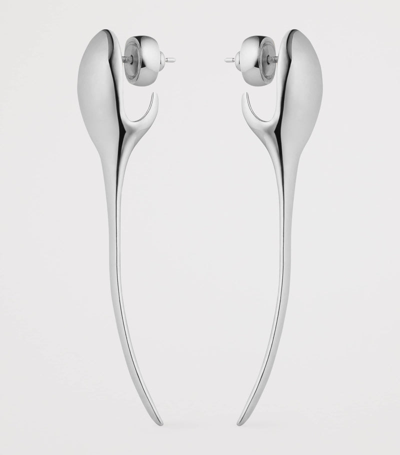 Givenchy Spike Earrings silver tone drop design, UK version