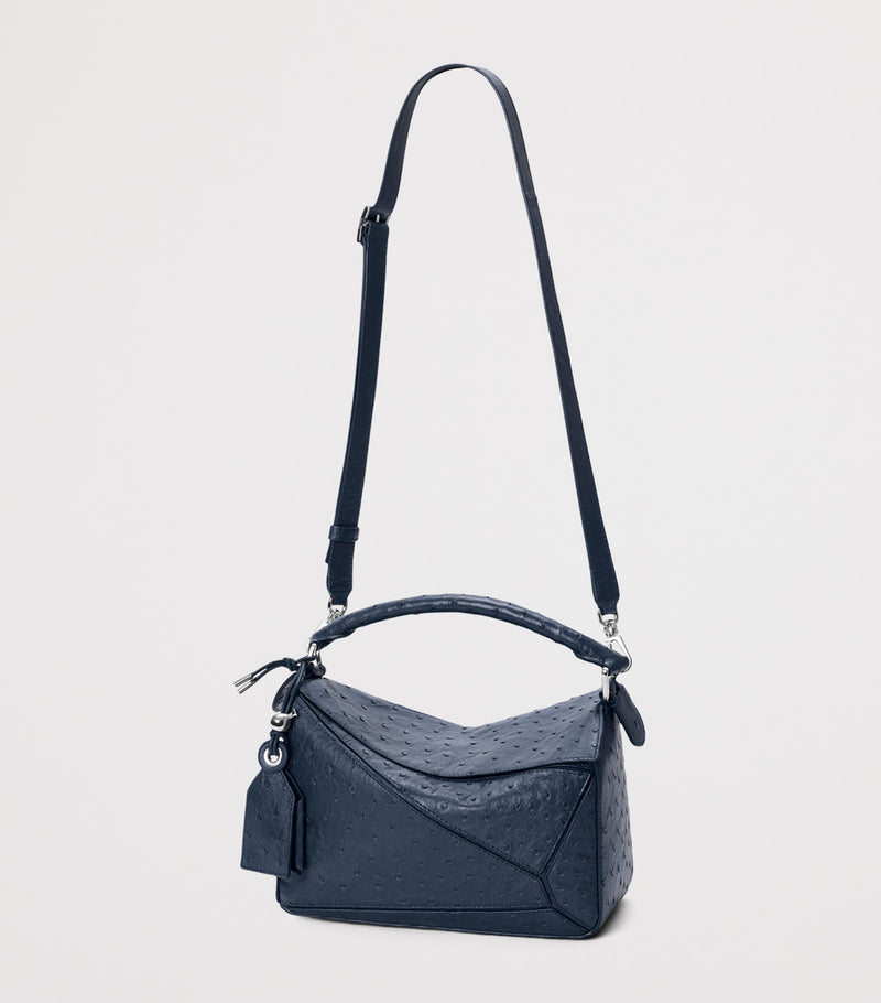 LOEWE Puzzle handbag small ostrich leather, imported from the UK