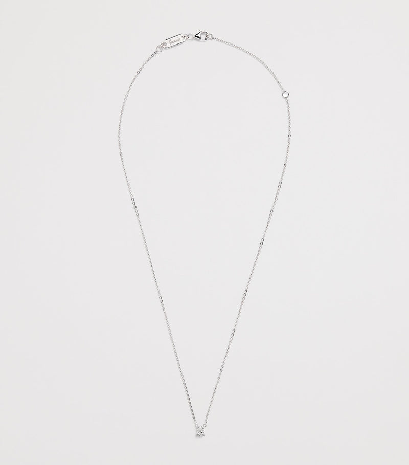 Harrods white gold diamond pendant necklace 0.25ct (British brand)