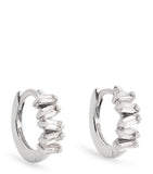 Suzanne Kalan white gold huggie earrings with diamonds 4mm, UK version