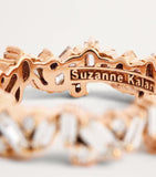 Suzanne Kalan eternity ring rose gold diamonds, imported from the UK