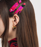 PUCCI Orchidee print hair clips set of 2 - British product