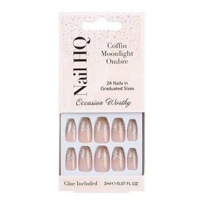 Superdrug Nail HQ Coffin Moonlight Ombre Negler 24 Stykker- Kjøp online hos McGrocer