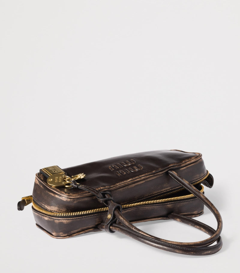 Miu Miu Leather Beau top-handle bag, imported from the UK