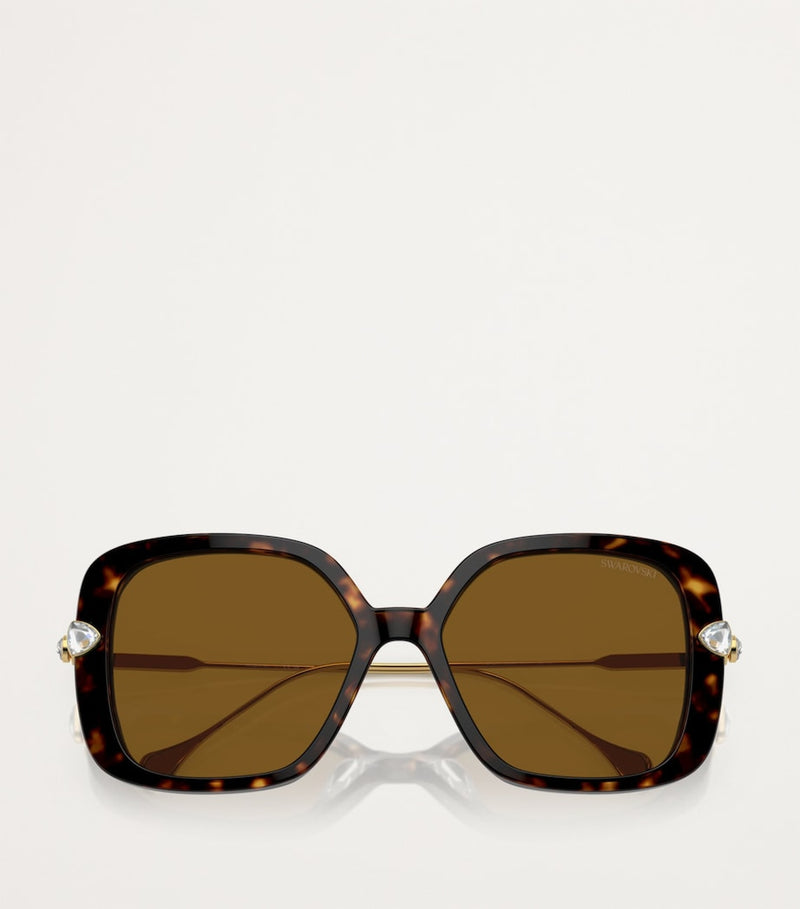 Swarovski oversized sunglasses SK6011 with crystals - British product