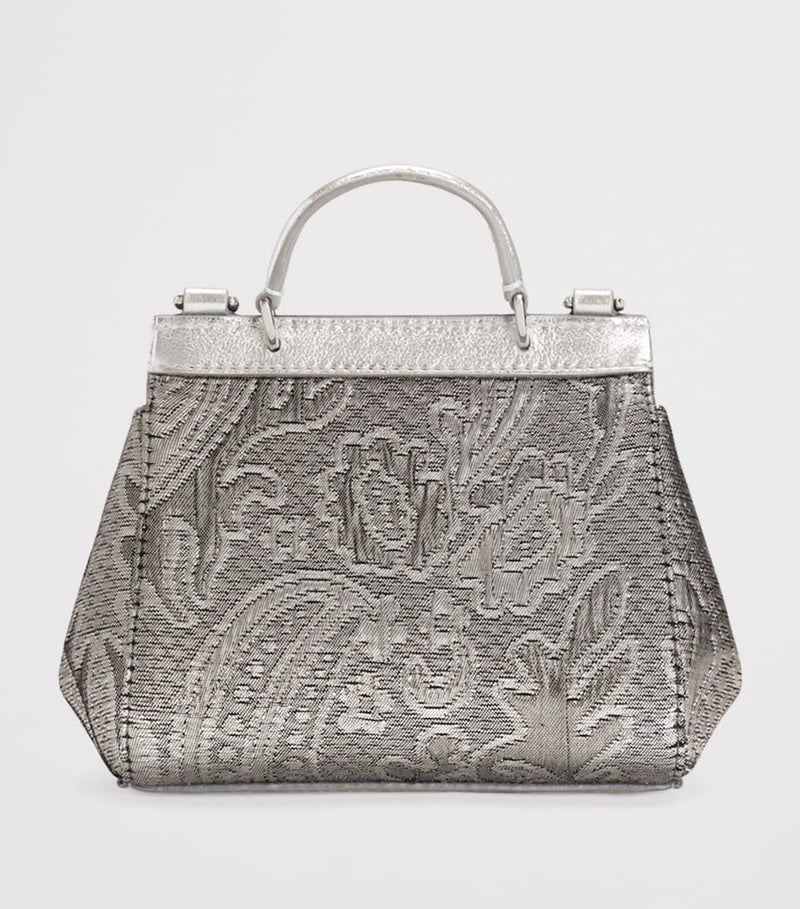 Dolce&Gabbana Kids crystal embellished leather top-handle bag, imported from the UK