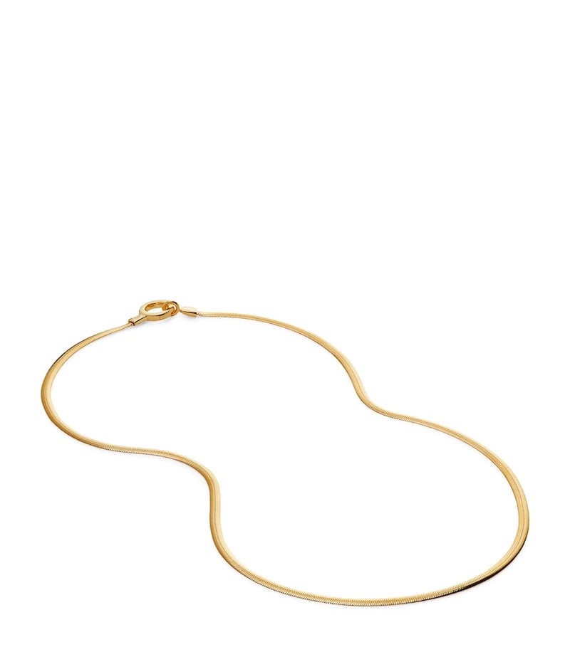 Monica Vinader gold vermeil snake chain necklace (British brand)