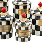 MacKenzie-Childs Courtly Check mini canister 15cm, UK version