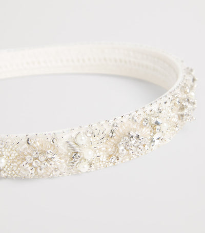 Harrods Embellished Headband for Children with Diamanté, Sequin and Metallic Bead Embellishments- Buy online at McGrocer