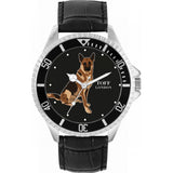 Superdrug Toff London Men's German Shepherd Dog Watch with Brown Leather Strap 42mm- Buy online at McGrocer