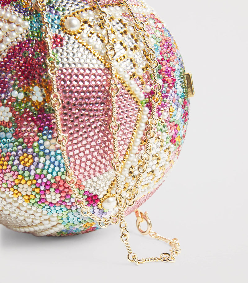 Judith Leiber hot air balloon clutch bag with crystals - British product
