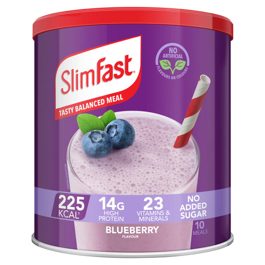 SlimFast Meal Replacement Shake Powder Tin Blueberry Flavour 10 meals 365g GOODS Sainsburys   