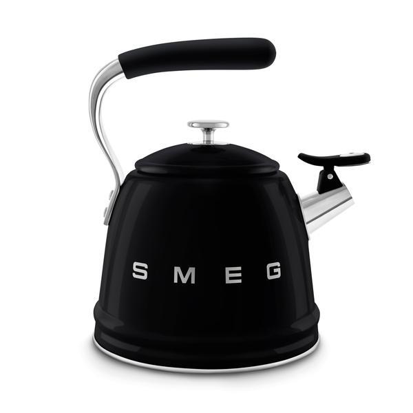Smeg stovetop kettle and toaster black, imported from the UK