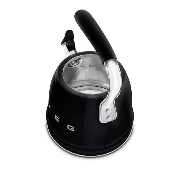 Smeg stovetop kettle and toaster black, imported from the UK