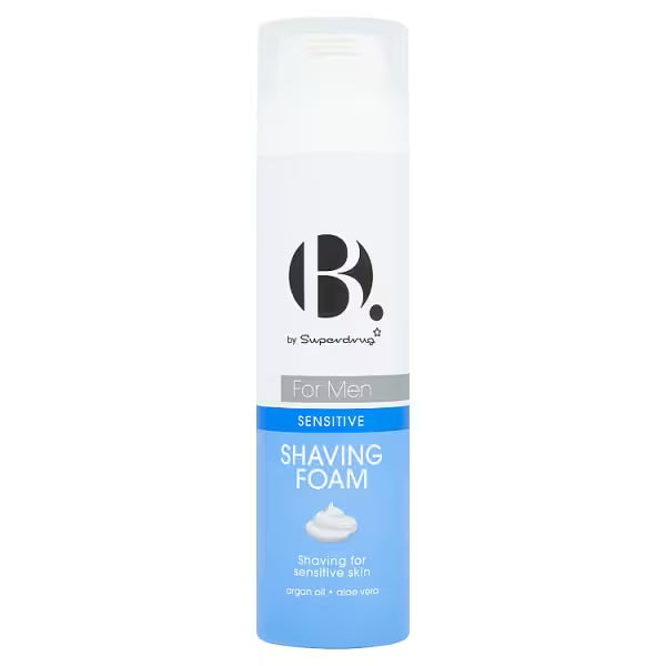 Superdrug B Men sensitive shave foam 250ml (British brand)