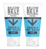 Superdrug Below The Belt Grooming Fresh & Dry Ball Cool Ball Intimate Deodorant 2 x 75ml- Buy online at McGrocer