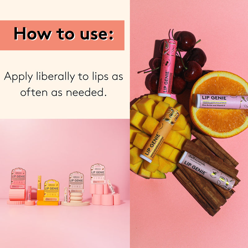 Delhicious Lip Genie 4 Pack lip balm, UK version