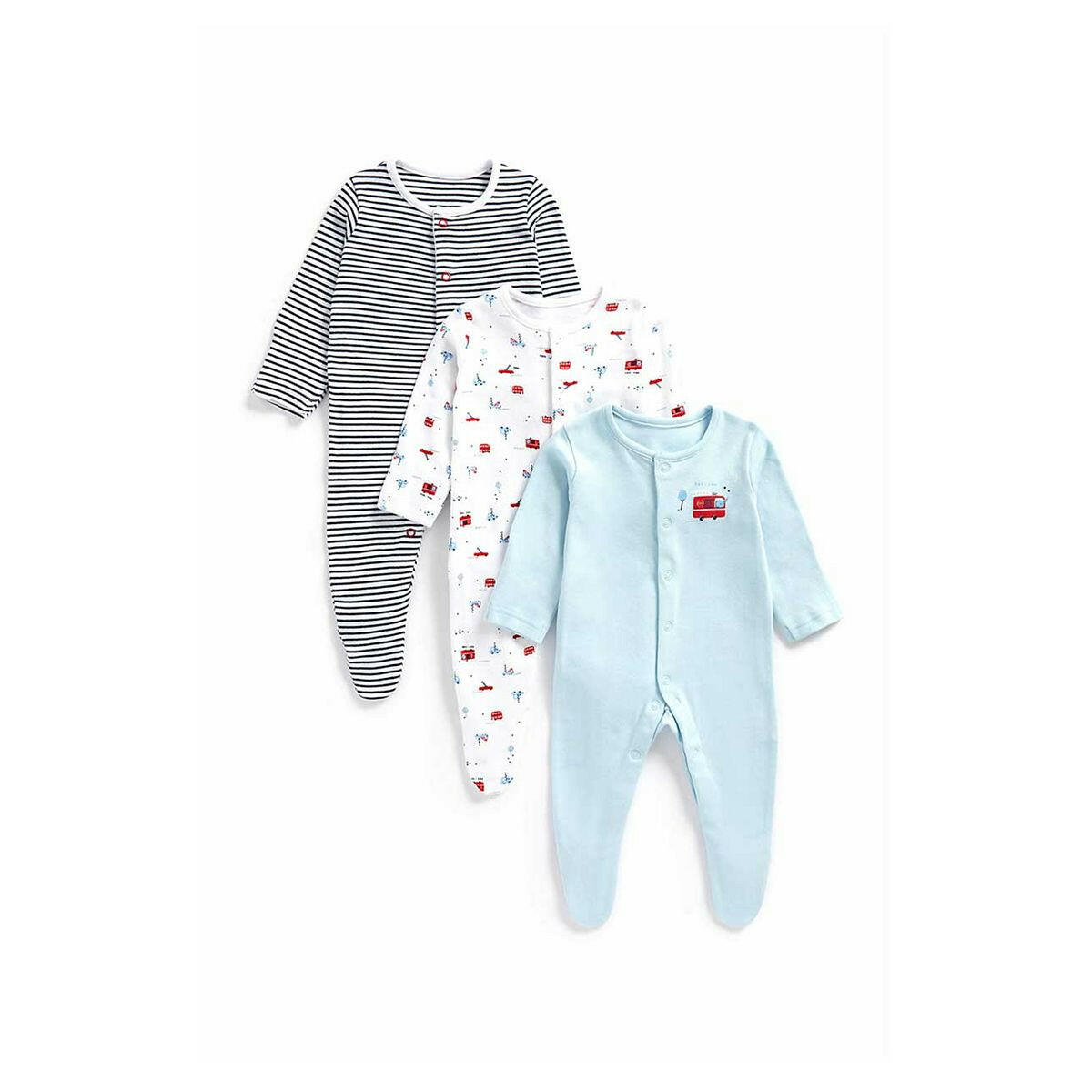Transport Sleepsuits - 3 Pack GOODS Boots